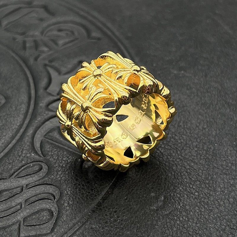chrome hearts 925 silver retro ring